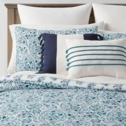 12pc Reversible Paisley Print Comforter & Sheets Set Blue/Dark Teal Blue - Threshold™ 21 12pc Reversible Paisley Print Comforter & Sheets Set Blue/Dark Teal Blue - Threshold™ -Dream Decor Shop GUEST e3f1ec9a 3b66 4053 b0fe 00d8eb4ecda8