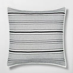 Textured Stripe Pillow Sham Dark Gray/Cream - Hearth & Hand With Magnolia -Dream Decor Shop GUEST e5d23bbb adcc 4d87 a960 dc48647436f7