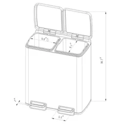 60L Stainless Steel Step Trash And Recycle Can - Brightroom™ 5 60L Stainless Steel Step Trash And Recycle Can - Brightroom™ -Dream Decor Shop GUEST e7721439 02d4 4cbb 994a 7467bdac2ef2
