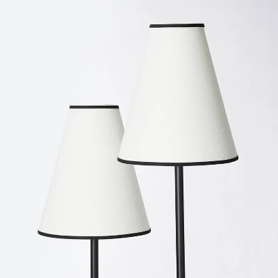 2-Head Floor Lamp With Trimmed Shade Black (Includes LED Light Bulb) - Threshold™ Designed With Studio McGee 3 2-Head Floor Lamp With Trimmed Shade Black (Includes LED Light Bulb) - Threshold™ Designed With Studio McGee - Image 3