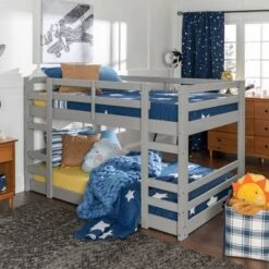 Twin Over Twin Indy Solid Wood Low Bunk Bed - Saracina Home -Dream Decor Shop GUEST f4a7cd82 6f05 4d13 9375 1d95fbdd13ee