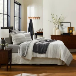 3pc Heathered Stripe Comforter Bedding Set - Hearth & Hand™ With Magnolia 5 3pc Heathered Stripe Comforter Bedding Set - Hearth & Hand™ With Magnolia -Dream Decor Shop GUEST f5d6068f c55f 4043 923f e6673cd682bd