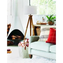 Oak Wood Tripod Floor Lamp Dark Brown - Threshold™ -Dream Decor Shop GUEST f662f2ec 6ed0 4f35 8681 9ea5c84bfc7c