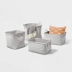Large Woven Rectangular Storage Basket Gray/White - Brightroom™ 6 Large Woven Rectangular Storage Basket Gray/White - Brightroom™ -Dream Decor Shop GUEST f7afc392 cd5f 4f5b b71c de34f8204ec5