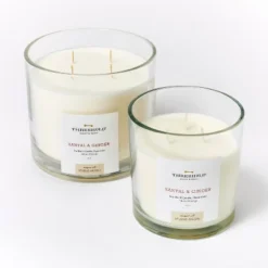 Clear Glass Santal & Ginger Candle White - Threshold™ Designed With Studio McGee -Dream Decor Shop GUEST f8468f42 e11b 4265 be90 0b4528f7c8a3