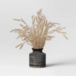 Grass Arrangement In Ceramic Pot Black - Threshold™ -Dream Decor Shop GUEST feadbbf9 25c2 45e5 ba31 61ab6f1faca8